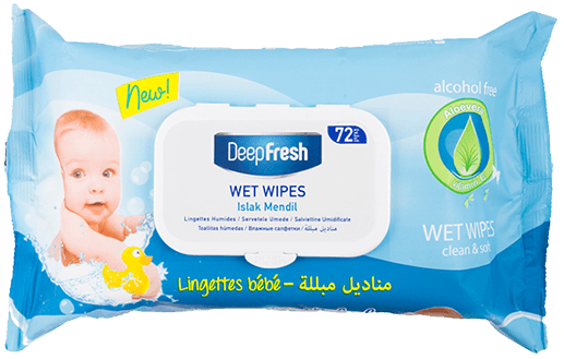 Wet Wipes Cream Lotion Fliptop Blue